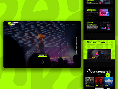 Web design for influencer agency branding design elementor graphic design illustration logo ui web web design webdesign wordpress