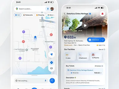 Google Maps Redesign Concept appdesign branding cleanui design designinspiration digitalproduct gmaps google grabmaps illustration maps productdesign ui uidesign uxdesign