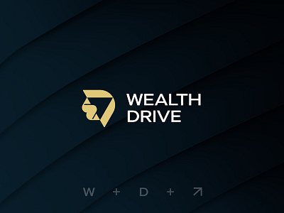 WealthDrive - W+D+Growth logo brand branding d letter logo financial logo fintech logo growth logo icon investment logo logo design logos logotype minimal modern logo monogram negative space logo progress simple logo tech logo w logo wealth management