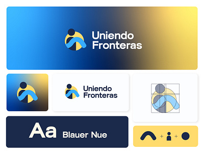 Logo Uniendo Fronteras logo logotype ui