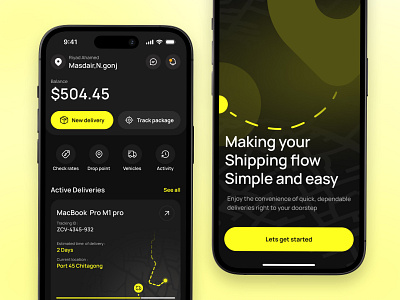 Parcel Delivery App | Delivery Tracking | UI/UX app design app ui courier app delivery app delivery management design focotik logistics app mobile app design package delivery parcel tracking parcel tracking app shipping app tracking app ui ui design ui ux design