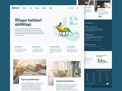 Gildi Pension Fund designsystem ui webdesign