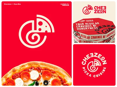 Chameleon with Pizza Combination logo animal logo best logo design best logo designer dribbble branding chameleon logo chameleon pizza logo creative logo cuisine logo fastfood logo food logo italian food logo logo design pizza logo red logo restaurant logo street food logo