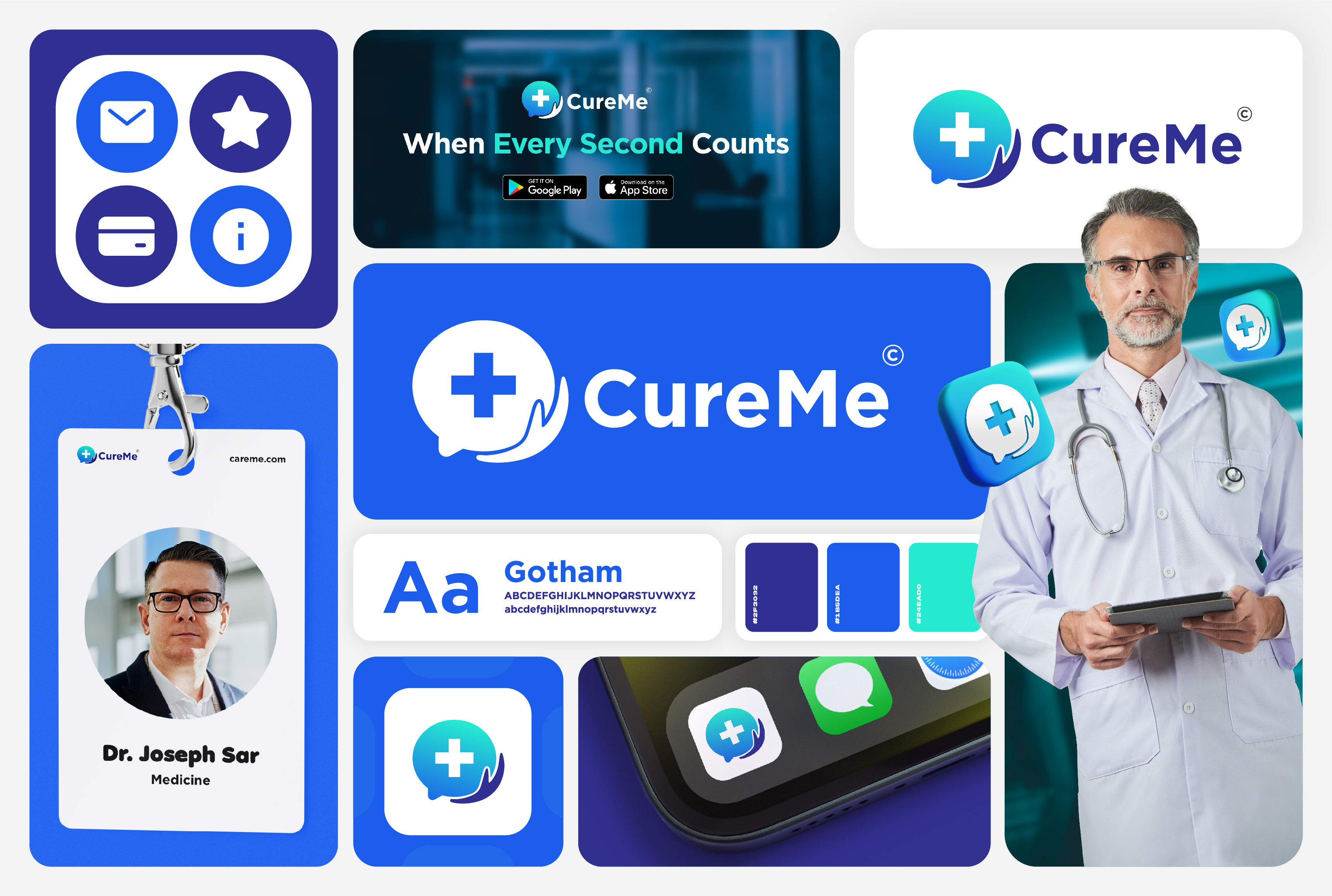 Logo and Brand reDesign for CureMe brand brand designer brand guidelines brand identity brand sign branding creative direction design graphic design identity logo logo design logotype mimro studio minimal design modern logo packaging showrov creation typography visual identity