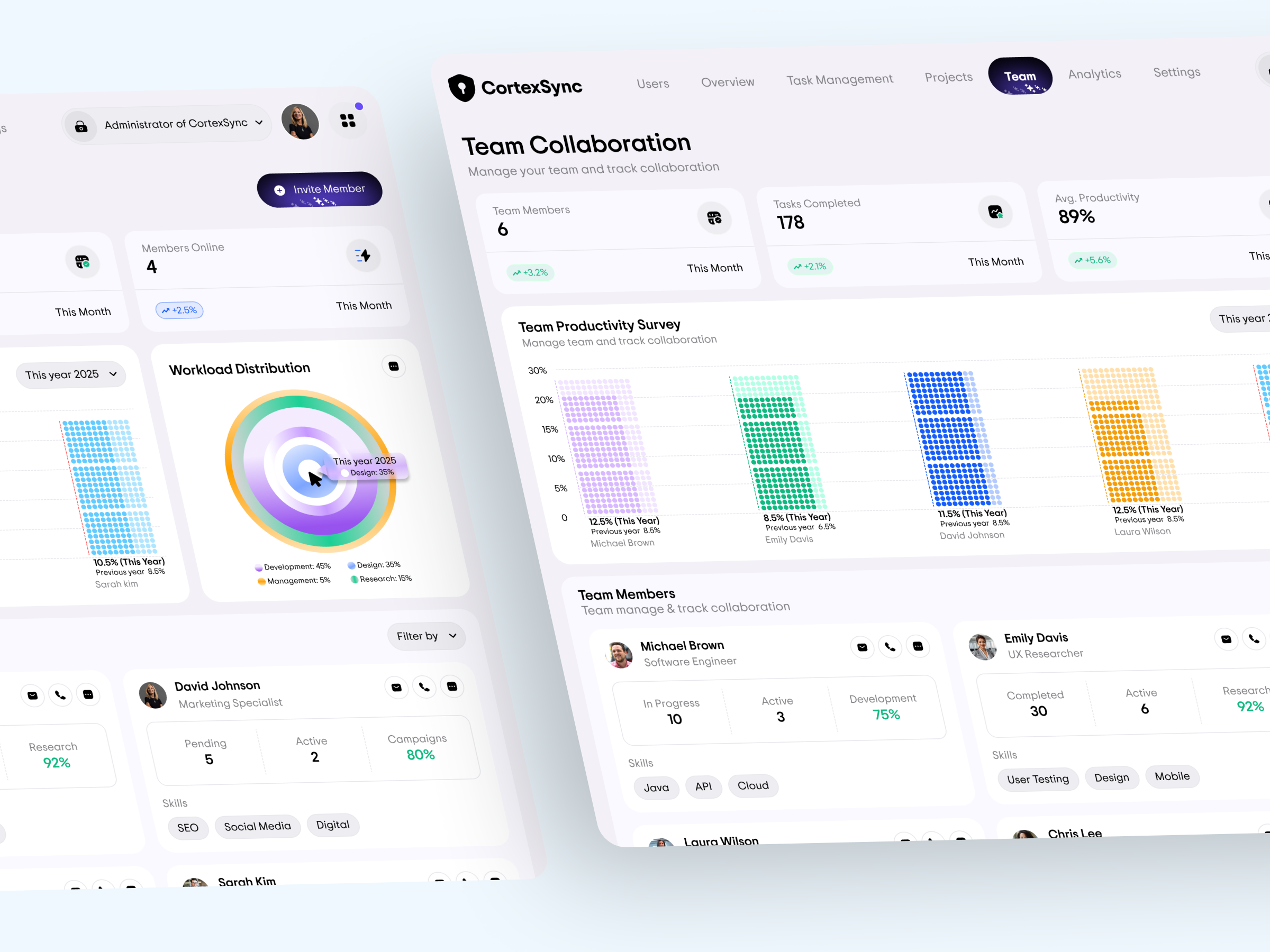 CortexSync – Smart team collaboration with AI suggestions ai brainstorming chatbot collab collaboration conversational ui cooperation dashboard discussion ideation machine learning meeting mobile app negative space product design project management remote work team teamwork ui