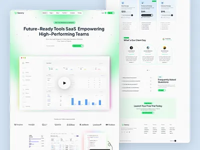 Future-Ready SaaS Landing Page ailandingpage clean design clean ui creativeportfolio dashboard ui dashboardui designerlife figma ui figmadesign landing page design moderndesign productdesign responsiveui saasdesign startupwebsite uidesign userexperience uxdesign webdesign webdevelopment