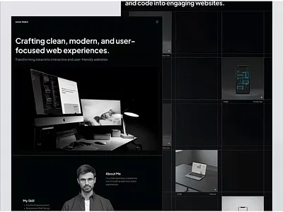 Modern Personal Portfolio — Interactive Prototype Motion Design company profile design desktop interaction design interactive design landing page landing page ui minimalist modern design motion design personal portfolio portfolio design portfolio ui ui uidesign uiux ux uxdesign web design website