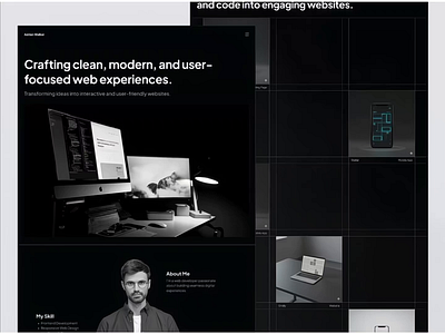 Modern Personal Portfolio — Interactive Prototype Motion Design company profile design desktop interaction design interactive design landing page landing page ui minimalist modern design motion design personal portfolio portfolio design portfolio ui ui uidesign uiux ux uxdesign web design website