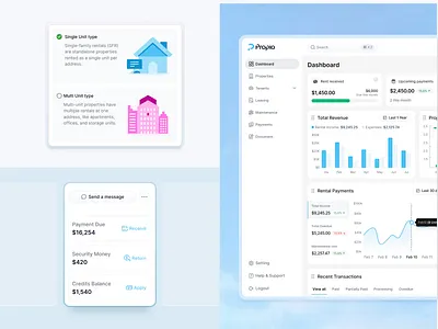 Property Management App ai app app buisness dashboard design management property proptech real estate saas ui ux web app web design