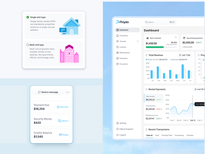 Property Management App ai app app buisness dashboard design management property proptech real estate saas ui ux web app web design
