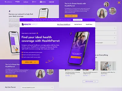 Insurance Landing Page design dribbble shot insurance insurance landing page landing page landing page design lead generation ui ux