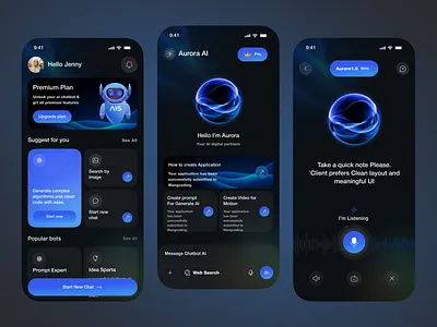 AI Chatbot Mobile App – Smarter Conversations, Simplified ai ai chat assistant ai chat generator ai mobile app aichatbot aiux app design appconcept artificial intelligence assistant automation chat bot chatapp chatinterface communication conversationalai customer interaction mobile app virtual