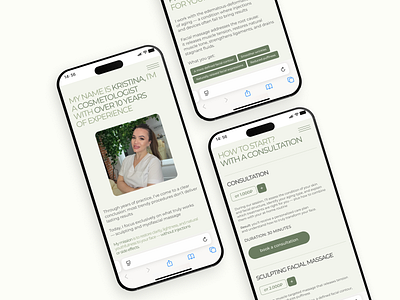 Home Page – Modern UI Design | Cosmetologist Website cosmetologist cosmetology design first screen home page mobile first ui ux web design website