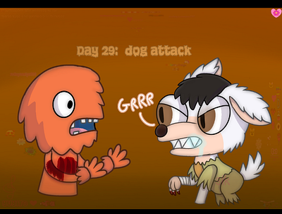 Traumatober Day 29: dog attack art post art tag digital art drawing fan art illustration