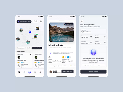 Animation Travel App — Your Next Escape Starts Here animation app design booking app clean design inspiration interaction design map animation microinteraction minimal modern motion graphics transition travel animation travel app travel app animation travel itinerary trip planner ui animation ui design ux design