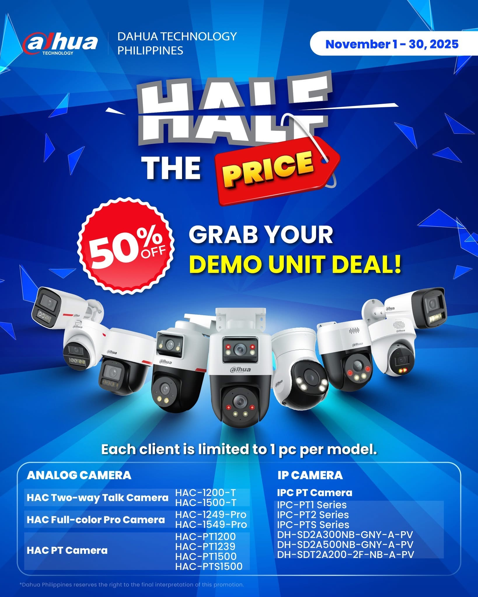 Promo poster 50off poster adobe illustrator campaign cctv poster dahua deal graphic design promotional poster sale poster word play