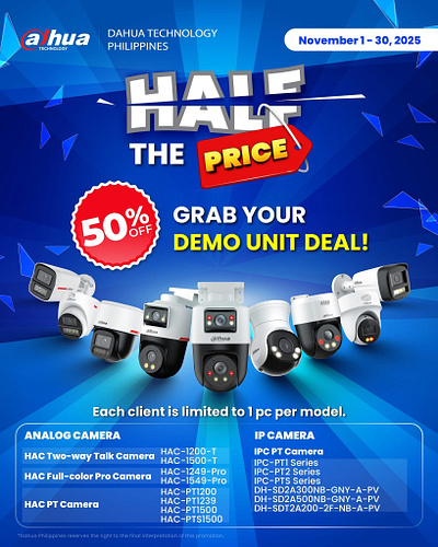 Promo poster 50off poster adobe illustrator campaign cctv poster dahua deal graphic design promotional poster sale poster word play