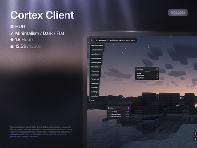 Cortex Client cheat game hack hud minecraft ui uiux uix ux