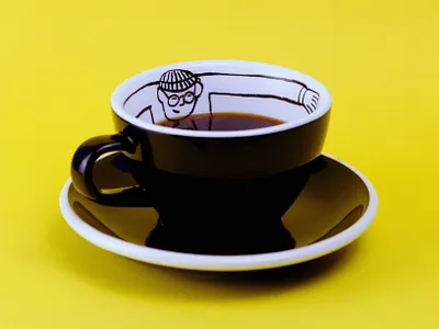 Chill Coffee Cup adobe branding cafe cappuccino chill coffee coffeecup color colour design future graphic design handdrawn happy illustration illustrator logo relax vibes