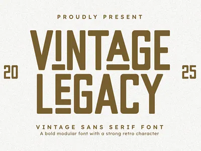 Vintage Legacy Font bold font handwriting font modular font retro font sans serif font vintage font