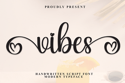 Vibes Font calligraphy font classy font display font elegant font scratchones