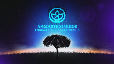 NAMASTE STUDIOS - Enlightening Cosmic Tree Logo Reveal 3d animation branding graphic design logo motion graphics ui