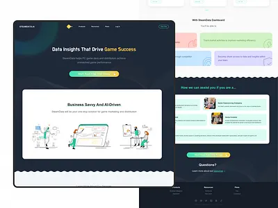 Game Data Website Design ui ui design web web design