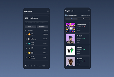 UI\UX for mobile version of Crypto Trading Platform ui ui ux design ux design