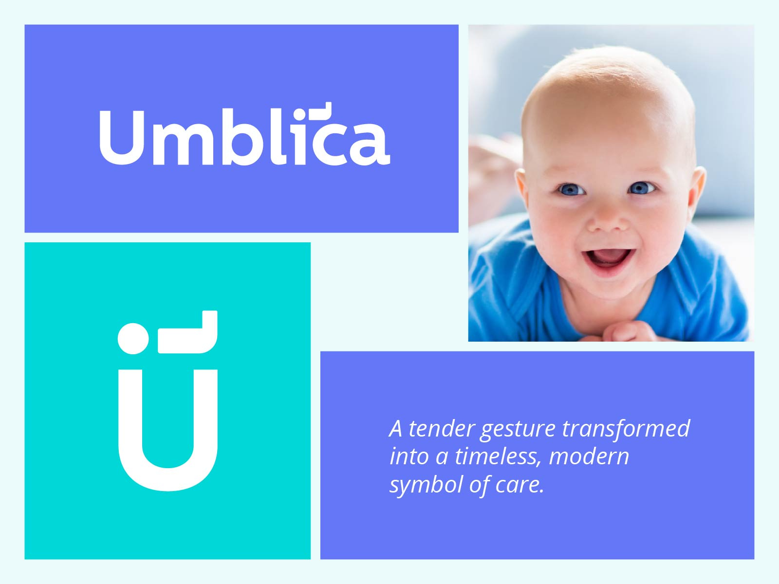 Umblica Health — Logo & Brand Identity Design baby care brand branding brandmark graphic design healthcare branding logo logo design maternity branding minimal logo