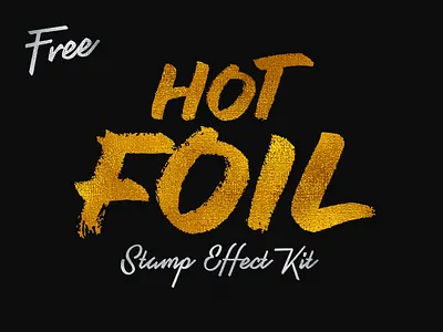 FREE Hot Foil Stamp Effect Kit for Photoshop foil effect hot foil hot foil effect photoshop