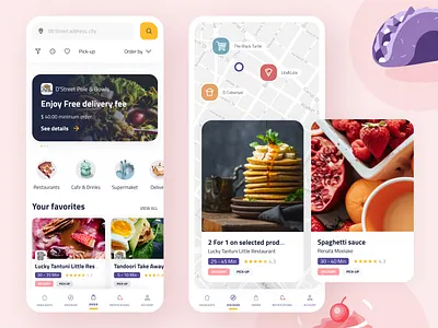 GoHalal app delivery design figma flat foob halal map mobileapp mobiledesign order restaurants ui uidesign userexperience userinterface ux uxdesign website
