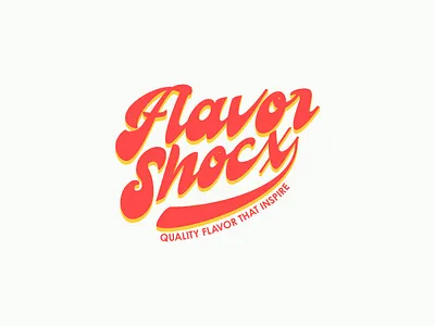 Flavor Shock – Restaurant Logo Design | Modern Lettering bar beverage logo branding cafe creative fast food chain food brand logo design food business logo lettering logo logo logotype minimalist modern premium restaurant branding restaurant logo design snack brand identity typographic logo