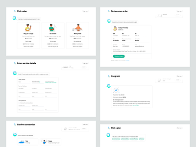 Conversational UI for Energy Purchase chat ui chat ui for form filling clean conversational ui data collection form illustration illustration ui onboarding plans page pricing page product flow renewable energy sustainable energy ui uiux ux flow visual conversation web design