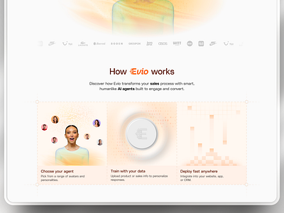 Landing page design for AI Agents ai ai agent ai bento ai design for humans ai features ai landing page ai website artificial intellegence bento grid dashboard design design design for humans figma framer landingpage for ai product design ui user experience ux