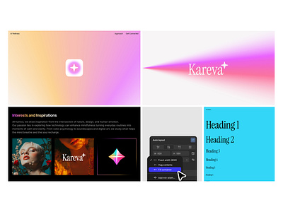 Kareva: Wellness AI Brand agency ai brand ai branding tools ai logo ai tools artificial intelligence best branding brand identity brand style guide branding concept design global design agency graphic design logo logo mark logo type startup uix vexo lab wellness branding
