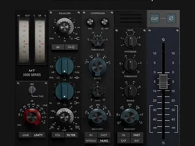 3500 Channel Strip VST 3d 3d modeling au plugin branding design graphic design illustration musicproduction ui vst