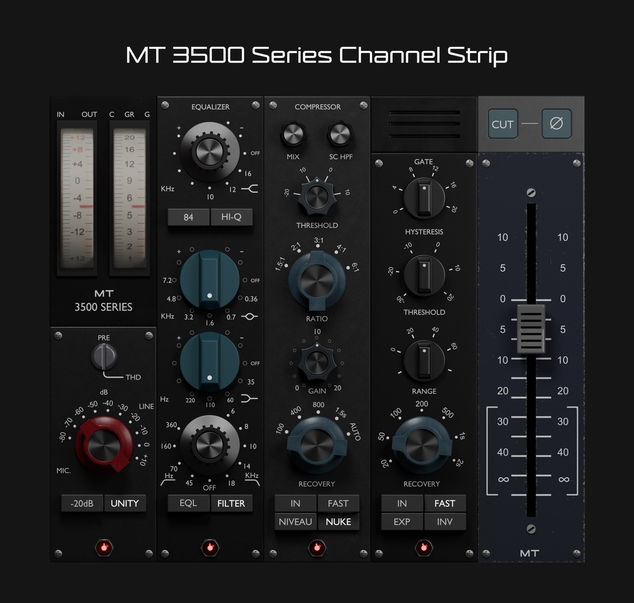 3500 Channel Strip VST 3d 3d modeling au plugin branding design graphic design illustration musicproduction ui vst