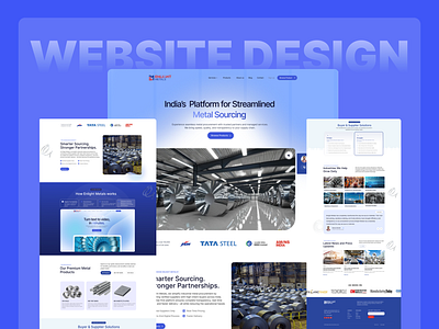 Enlight Meatal Website 3d animation branding e commerce graphic design logo metal metal website design site ui