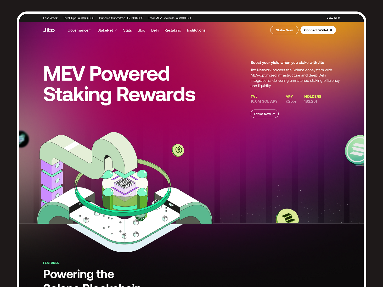 Jito - Crypto DeFi Staking Website by MA on Dribbble