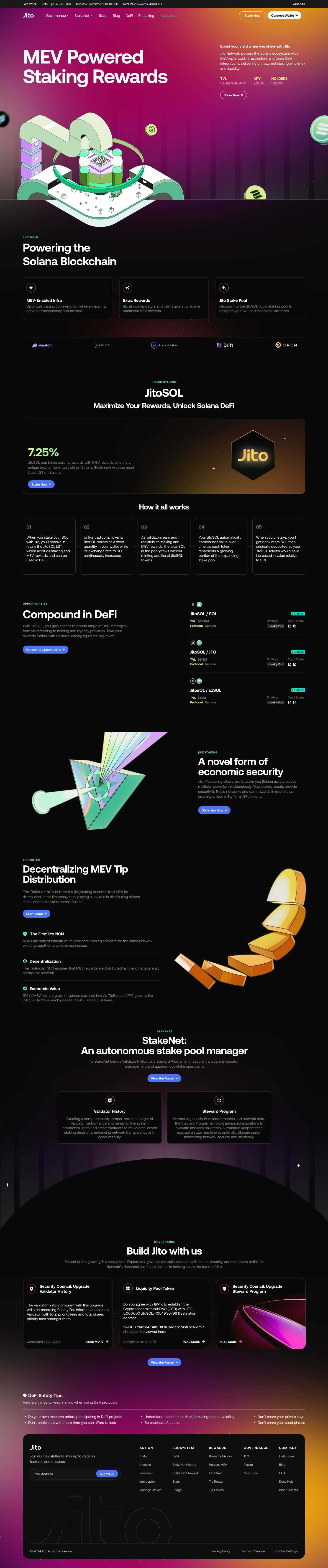 Jito - Crypto DeFi Staking Website by MA on Dribbble