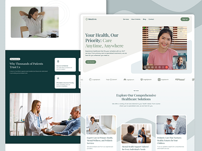 Modern Telehealth Template — Connecting Care Digitally figma template healthcareui landingpage medicalwebsite telehealthdesign telemedicine templatedesign uiuxdesign webdesign