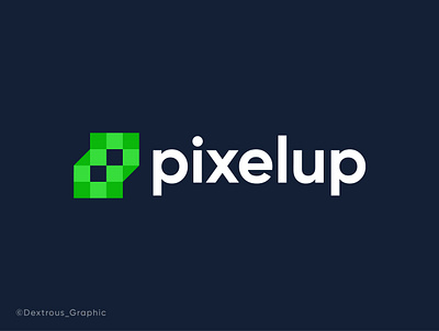 pixelup agency app branding colorful creative digital digitalized icon idea logo mark minimal modern online pixel pixels pixelup studio symbol up