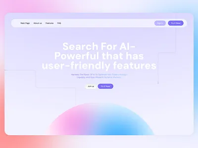 AI Powerful - Hero Section Design ai color colorful creative design features friendly hero modern power powerful search section site ui ux web website