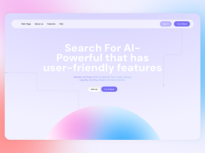 AI Powerful - Hero Section Design ai color colorful creative design features friendly hero modern power powerful search section site ui ux web website