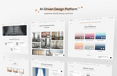 Custom Curtain Design Platform | SaaS Dashboard | B2C ai chat ai consultation ai driven b2c builder case study constructor dashboard delivery desktop saas furniture home house interior order prototype saas simulator wireframes