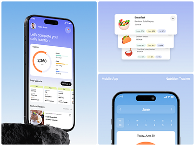 Nutrition Tracking App app design app ui health app mobile mobile app mobile app design mobile design mobile ui nutrition tracker tracker ui ui design