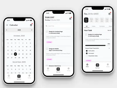 Minimalist To-Do List Task Management App figma mobile app mobile app design task management task management app task management app design to do list to do list app to do list app design ui ui design ui designer uiux uiux design uiux designer ux ux design ux designer