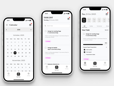 Minimalist To-Do List Task Management App figma mobile app mobile app design task management task management app task management app design to do list to do list app to do list app design ui ui design ui designer uiux uiux design uiux designer ux ux design ux designer