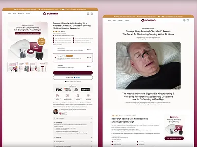 Somma Shopify E-Commerce Website - Anti-Snoring UI/UX antisnoring casestudy ecommercedesign ecommercewebsite healthwellness onlinestore productpagedesign shopify shopifydesign shopifyexperts shopifystore sleepbrand snoring uidesign uiux uxdesign webdesign webdevelopment