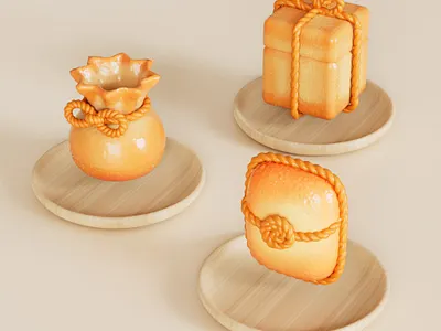 Yami！红包派+福袋派+礼盒派 3d arnold branding c4d graphic design